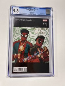 Spider-Man/Deadpool 1 CGC 9.8 2016 Marvel Comics Johnson Variant Cover