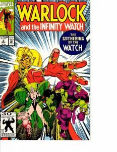 Lot Of 2 Marvel Comic Book Warlock Infinity Watch #1 2 AH12
