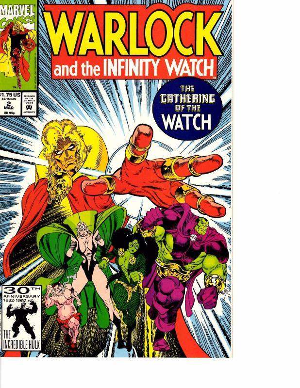 Lot Of 2 Marvel Comic Book Warlock Infinity Watch #1 2 AH12