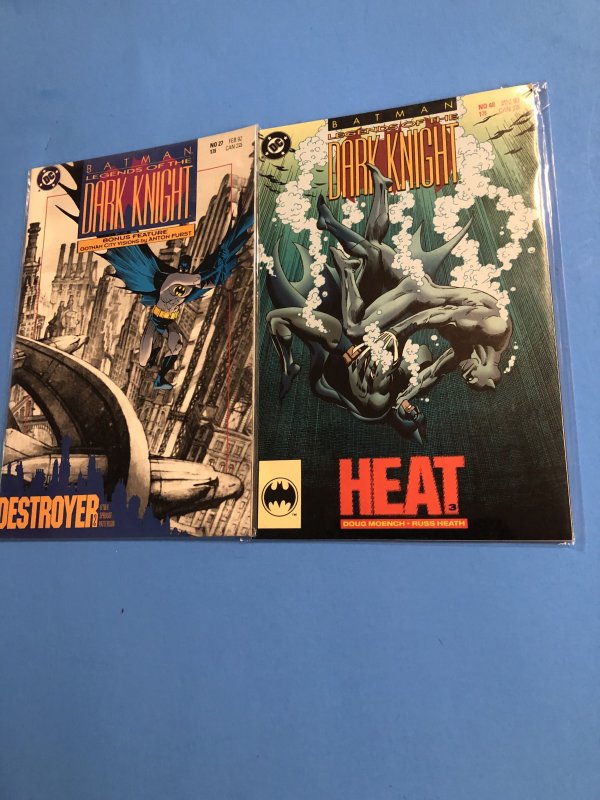 BATMAN LEGENDS OF THE DARK KNIGHT #47 DESTROYER #2, #48 HEAT #3 / NM + / -