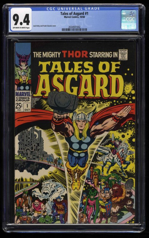 Tales of Asgard #1 CGC NM 9.4 Off White to White Thor!