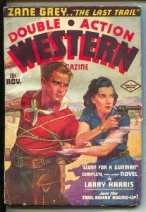 Double Action Western 1/1936-Bondage cover by George Gross-The Last Trail, P...