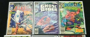 MISC BRONZE MARVEL 6PC LOT (FN) CRYSTAR!! GHOST RIDER!! DEFENDERS!! 1982