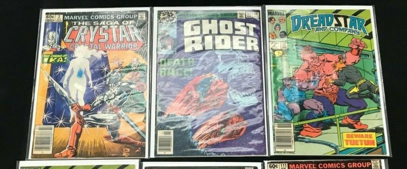 MISC BRONZE MARVEL 6PC LOT (FN) CRYSTAR!! GHOST RIDER!! DEFENDERS!! 1982