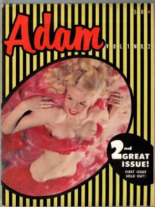 Adam-Vintage Man's Magazine Lot of 5 1956-burlesque-Betty Page-cheesecake-VG