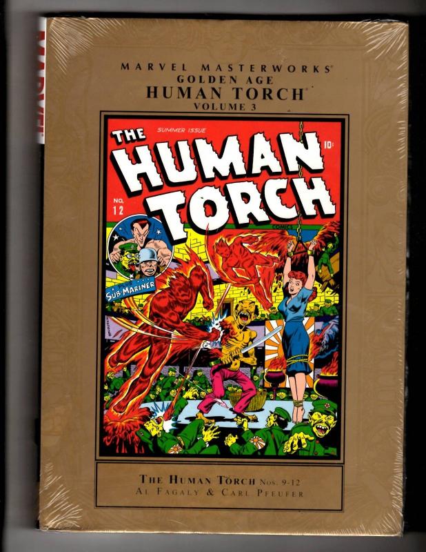 Golden Age Human Torch V3 SEALED Marvel Comics HARDCOVER Graphic Novel Book J335