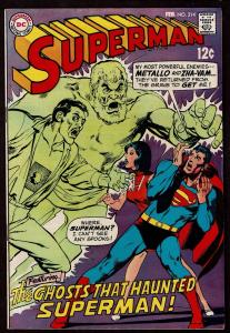 Superman #214 (Feb 1969, DC) FN/VF