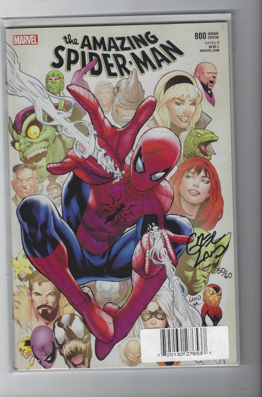 Amazing Spider-Man #800 Variant Signed by Greg Land