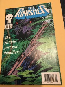 PUNISHER #91 newsstand: Marvel comics June 1991 VG; jungle story, Russ Heath art