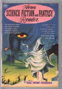 PULP:  Avon Science Fiction & Fantasy Reader #1 1953-Arthur C Clarke-John Jakes