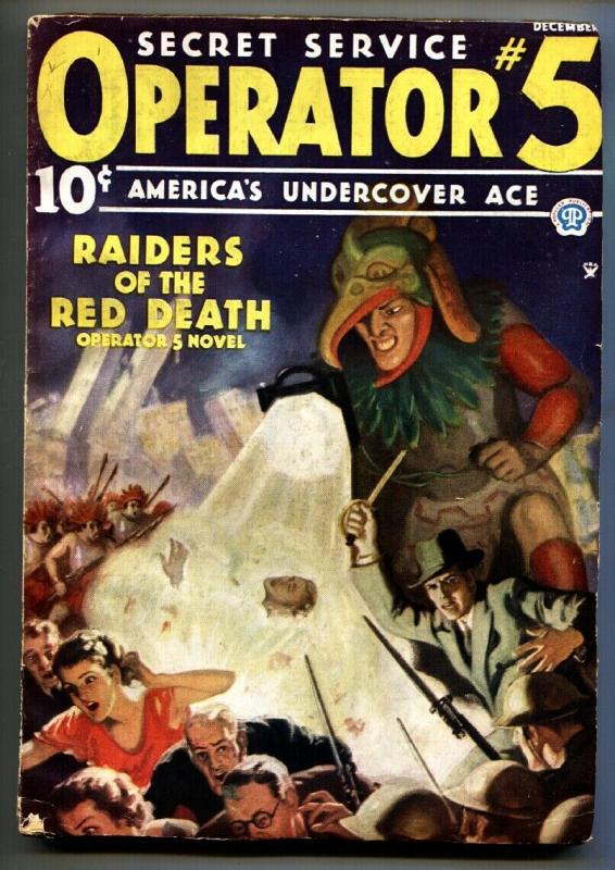 Operator #5 12/1935-Popular-hero pulp-RAIDERS OF THE RED DEATH