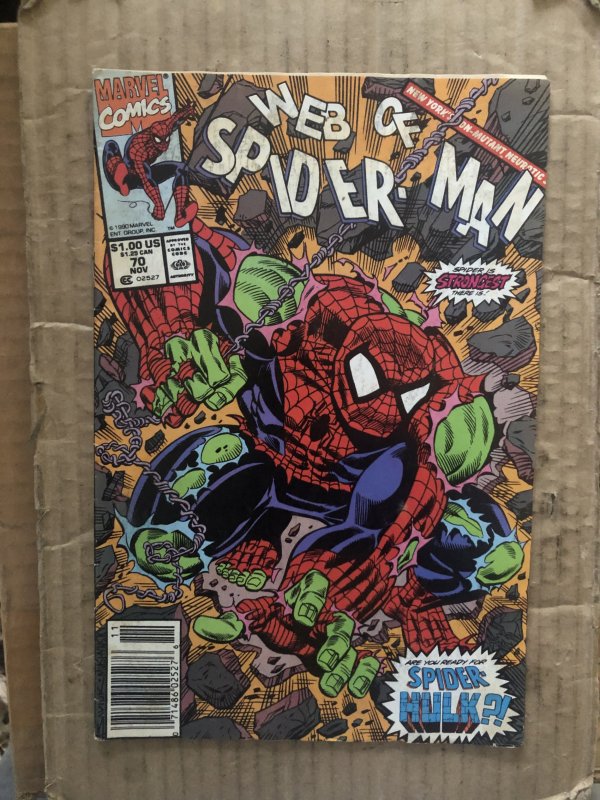 Web of Spider-Man #70 Newsstand Edition (1990)