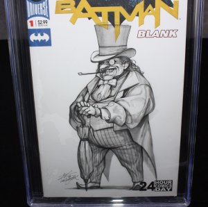 Batman Blank Comic #1 CGC (9.8) Signed & Sketched by Inhyuk Lee - 2018