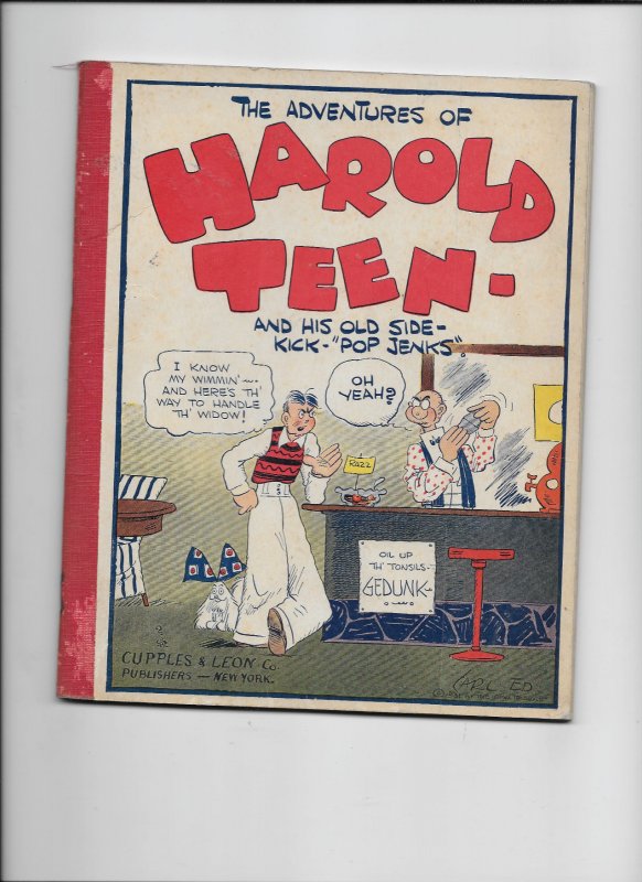 The Adventures of Harold Teen & his old side-kick Pop Jenks Comic Book 1931