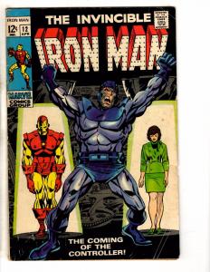 Iron Man # 12 VG Marvel Comic Book Silver Age Avengers Hulk Thor Happy Pepp J254
