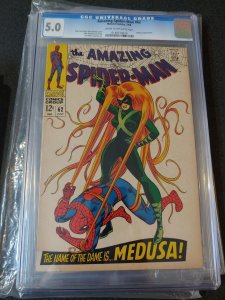 THE AMAZING SPIDER-MAN #62 CGC 5.0 MEDUSA