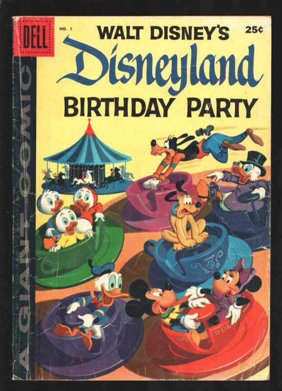 Disneyland Birthday Party #1 1958-Dell-First issue-Giant edition-Carl Barks a...