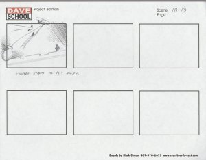 2004 LEGO BATMAN Storyboard Art by Mark Simon VF 8.0 Batman Scene 18-13