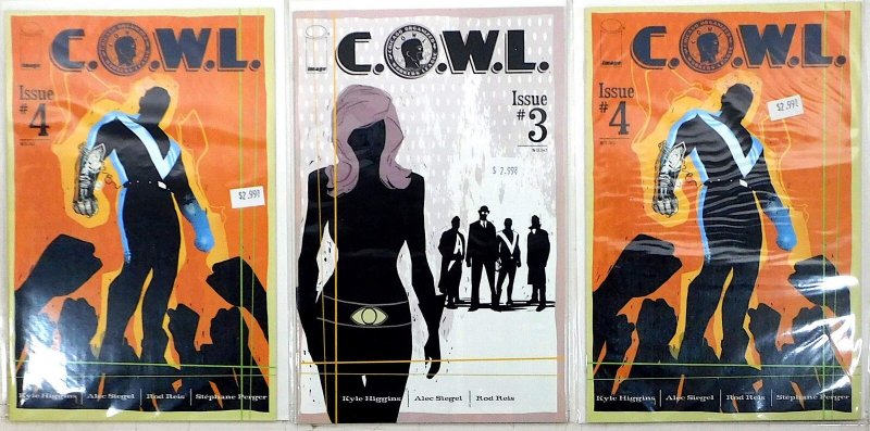 C.O.W.L. Lot of 3 #3, 4 x2 (2014) Image Comics 1st Print Comic Books