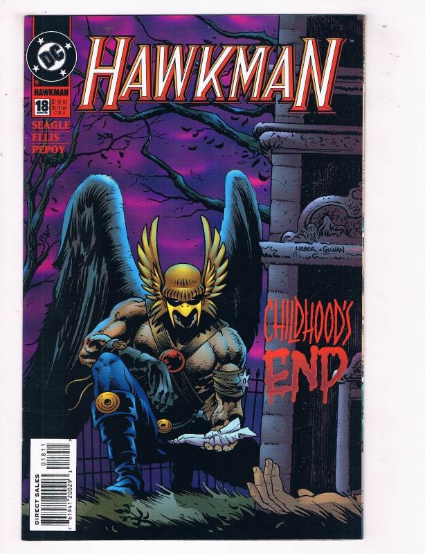 Hawkman #18 VF DC Comics Comic Book Seagle JLA Mar 1995 DE38 AD11