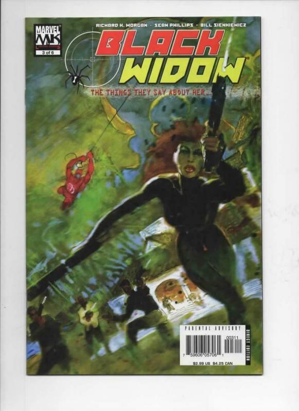 BLACK WIDOW #3, NM-, 2005, Sean Phillips, Sienkiewicz, Things They Say about Her