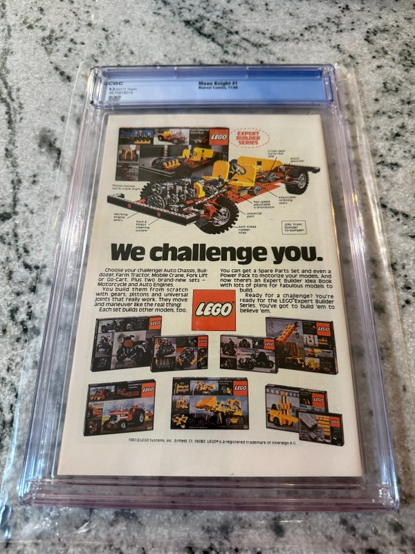 Moon Knight # 1 CGC Graded 9.2 Marvel Comic Book 1980 Origin JH23