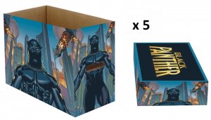 Marvel Comics Black Panther Short Comic Storage Box- 5 Pack Bundle