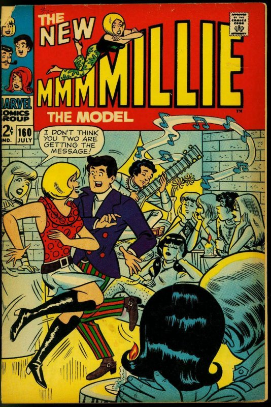 MILLIE THE MODEL #160 1968 MARVEL GOOD GIRL ART  POSES G/VG