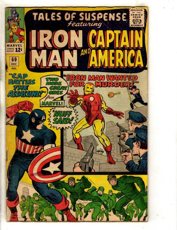 Tales Of Suspense #60 FN- Marvel Comic Book Iron Man Captain America Hawkeye FH2