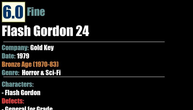 Flash Gordon 24 (1979) FN Bronze Age Gold Key comic