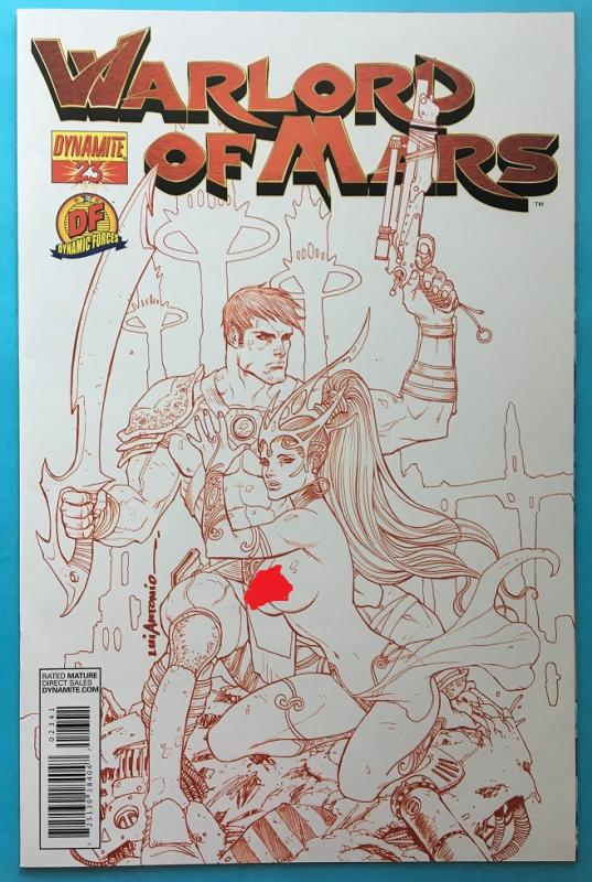 WARLORD OF MARS 23 DF ANTONIO RISQUE RED COVER DYNAMITE COMICS