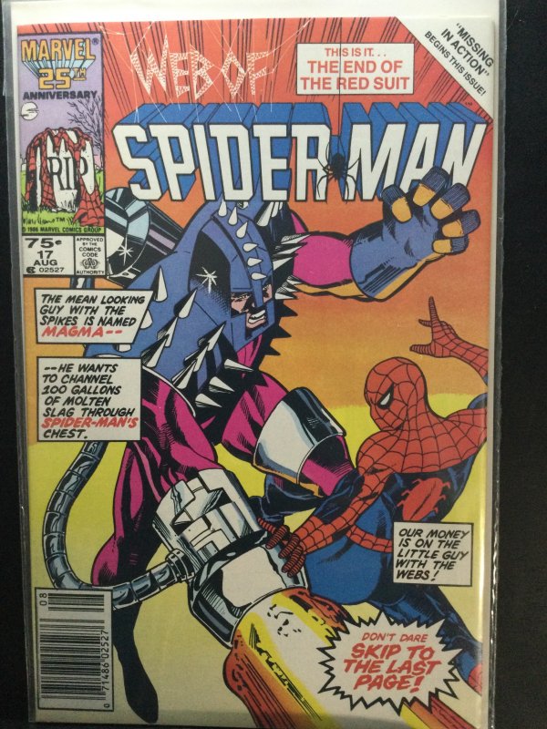 Web of Spider-Man #17 Newsstand Edition (1986)