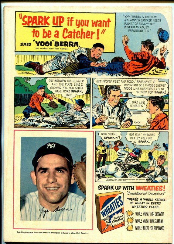 Gene Autry #79 1953-Dell-photo cover-Phil Yogi Berra Wheaties ad-FN