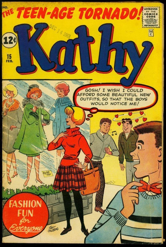 Kathy #15 1962- Paperdolls- Fashions- Stan Goldberg VG