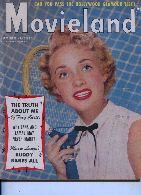 Movieland-Jane Powell-Tony Curtis-Glenn Ford-William Holden-Sept-1956