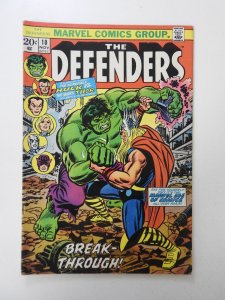 The Defenders #10 (1973) Thor vs Hulk Epic Battle!! Fine- Condition!