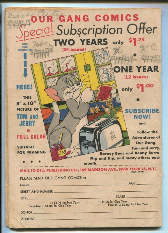 OUR GANG #28-1946-CARK BARKS-TOM & JERRY-HALLOWEEN-vg+