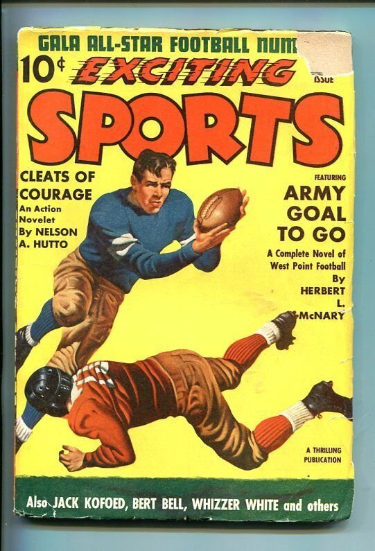 EXCITING SPORTS-#1-WINT-1941-PULP-FOOTBALL-SOUTHERN STATES PEDIGREE-vg minus