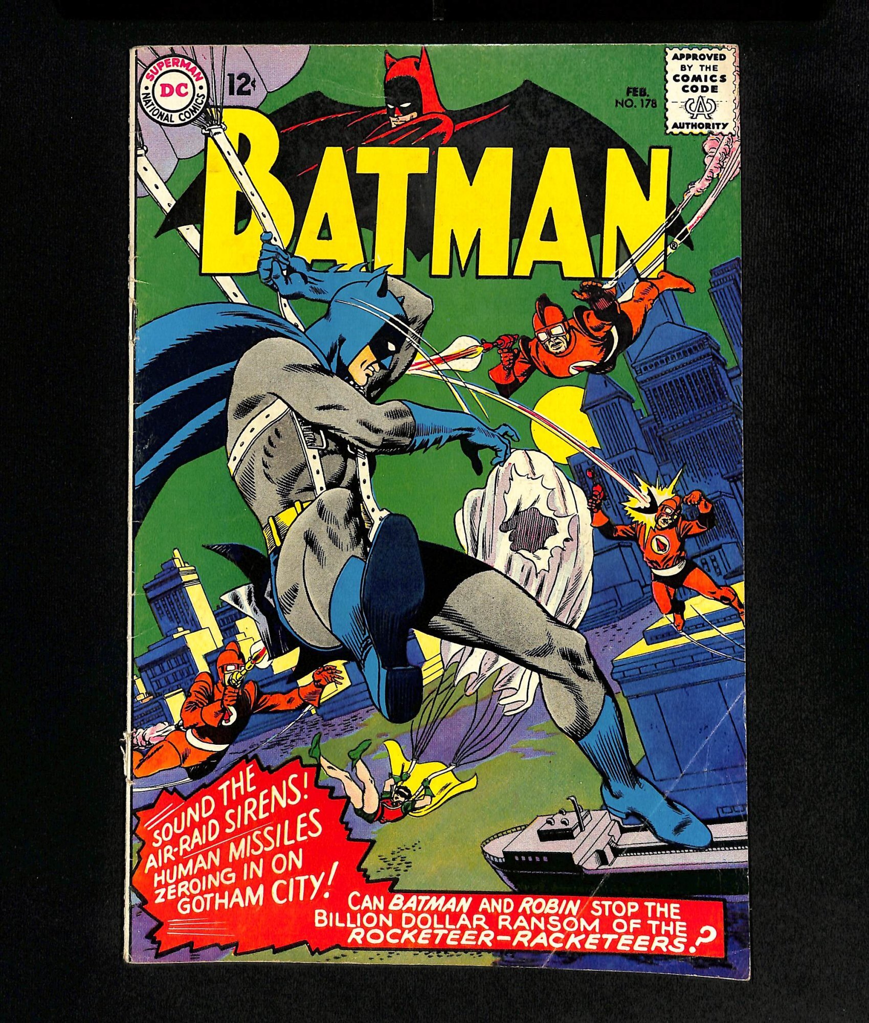 Batman #178 Robin!1st Rocketeers! Gil Kane Cover! Silver Age! | Comic Books  - Silver Age, DC Comics, Batman, Superhero / HipComic
