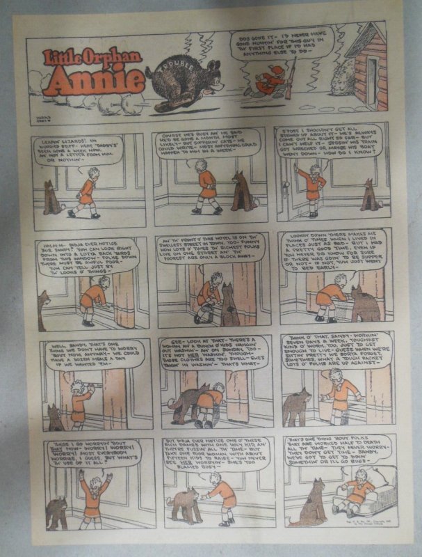 Little Orphan Annie Sunday Page Harold Gray ?/1927 Size: 11 x 15 inches