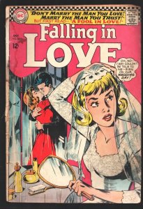 Falling in Love #86 1966-DC -Bride cover-wedding day love triangle story-FR