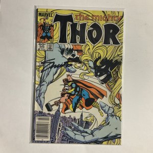 Thor 345 1984 Signed by Jim Shooter Newsstand Marvel FN fine 6.0