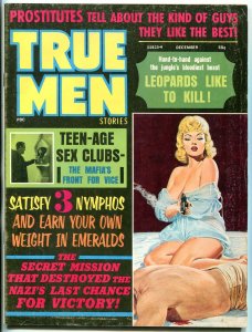 True Men Magazine December 1972-PICS OF DEATH-NAZI ROCKET SCIENTIST- VG/FN