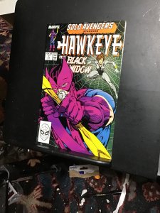 Solo Avengers #7 Direct Edition (1988) high-grade Hawkeye, black widow! NM- Wow