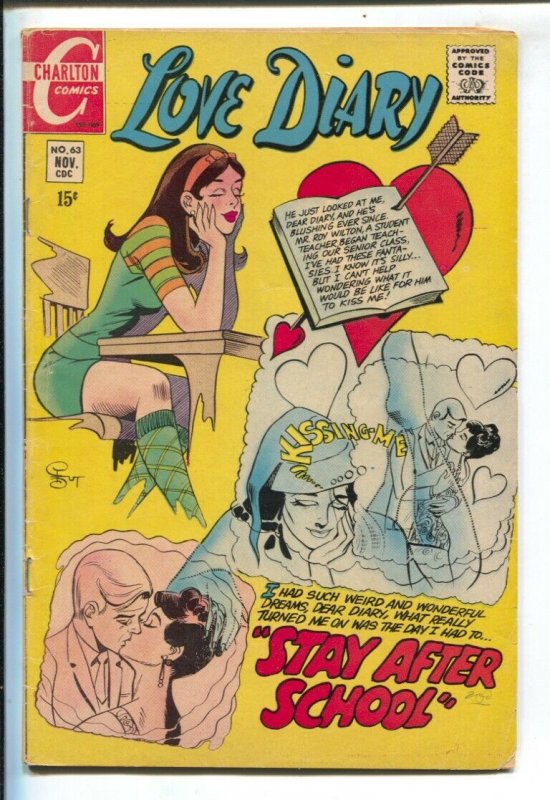 Love Diary #63 1969-Charlton-15¢ cover price-Stay After School-G/VG