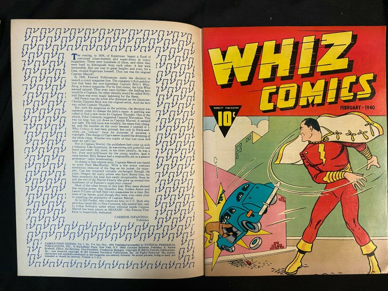 DC COMICS TREASURY ED. F-4 FAMOUS 1ST EDITION WHIZ COMICS FN 1ST CAPTAIN MARVEL