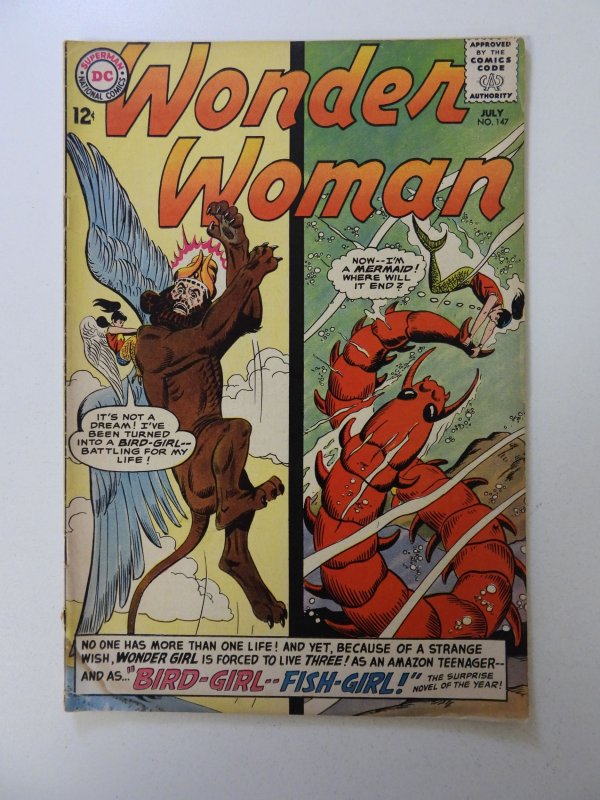 Wonder Woman #147 (1964) VG condition moisture damage