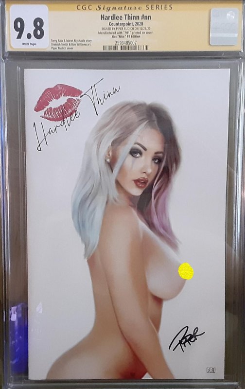 Hardlee Thinn Piper Rudich Artist Proof #1 Topless KISS Cover Edition CGC 9.8 SS