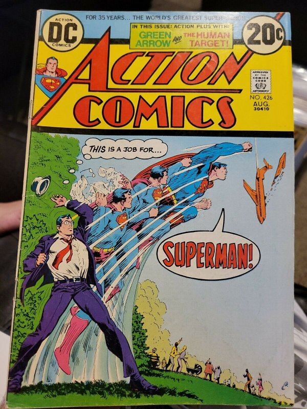 Action Comics #426 (1973 DC Comics) Master of the Moon Rocks!; Green Arrow Nice!