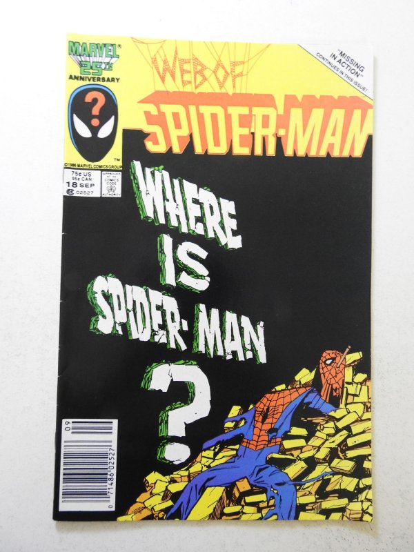 Web of Spider-Man #18 (1986) FN+ Condition!